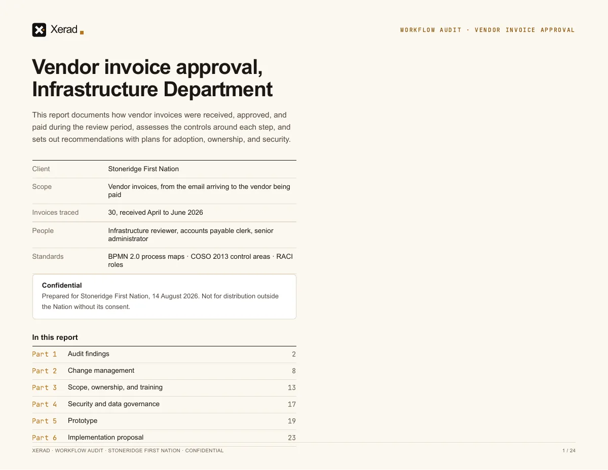 Sample report, page 1 of 24